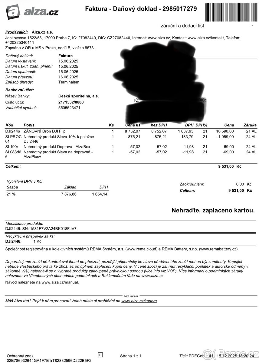 Dji Flip brasna, svetlo, baterie - zaruka alza - 7