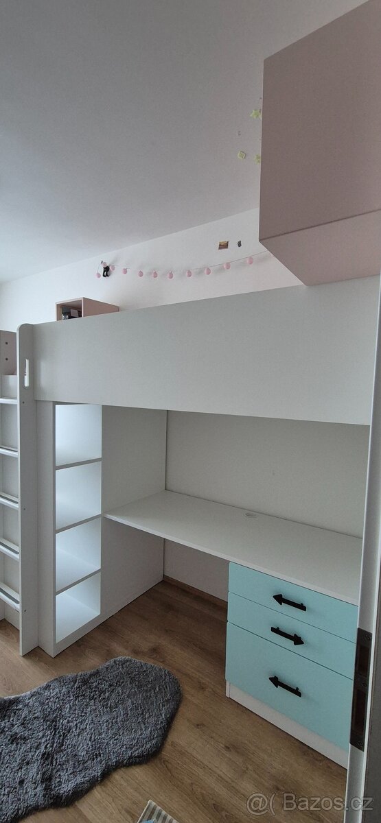 Ikea dětská patrová postel Smastad + ZDARMA matrace - 7
