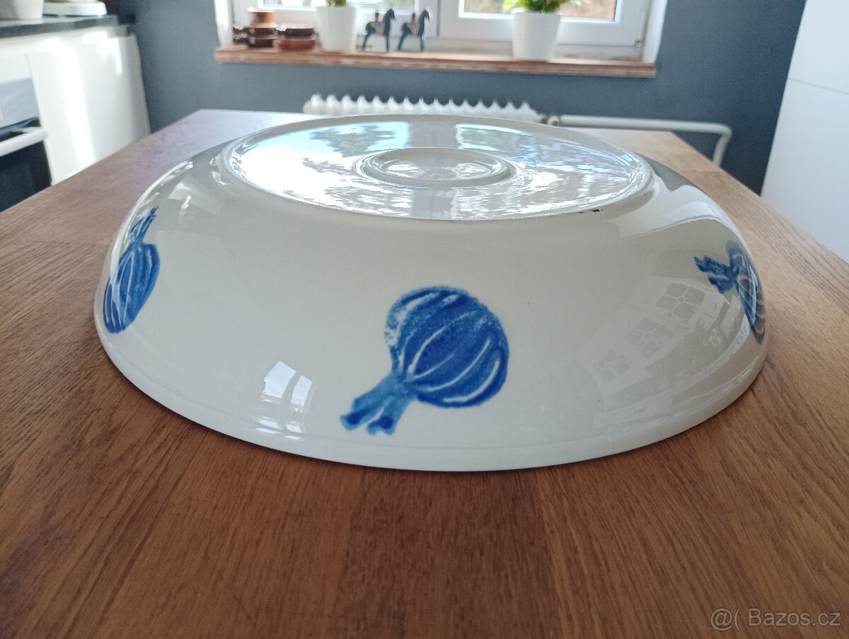 VELKÁ FAJÁNS MÍSA S CIBULOVÝM VZOREM FRANCIE - 7