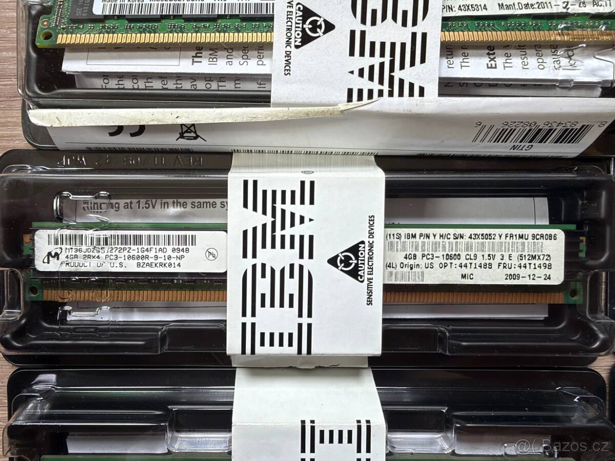 Serverová RAM 4GB DDR3 ECC RDIMM 1333 MHz - 64 ks - 7