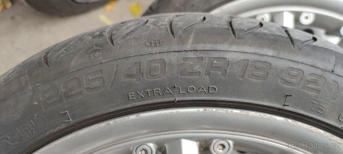 Alu kola Ford 7,5x18H2 ( 5 x 108 ), pneu Orium 225/40 - 18 - 7