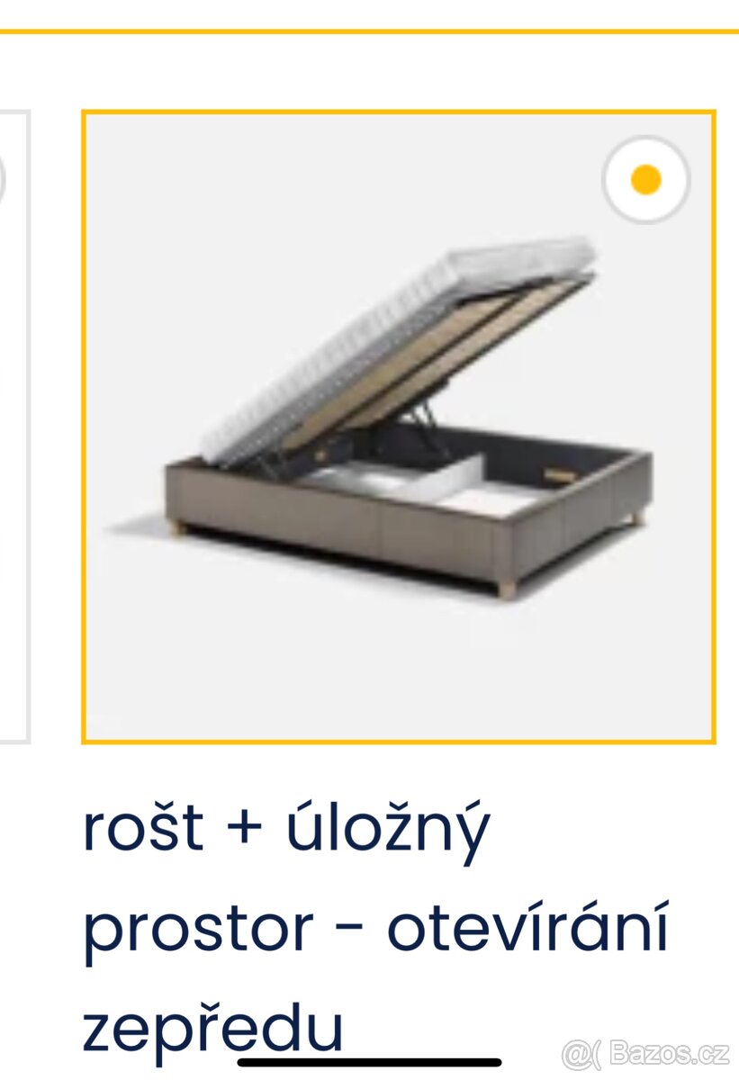 Čalouněná postel 160 -rám s čelem a úložným prostorem - 7