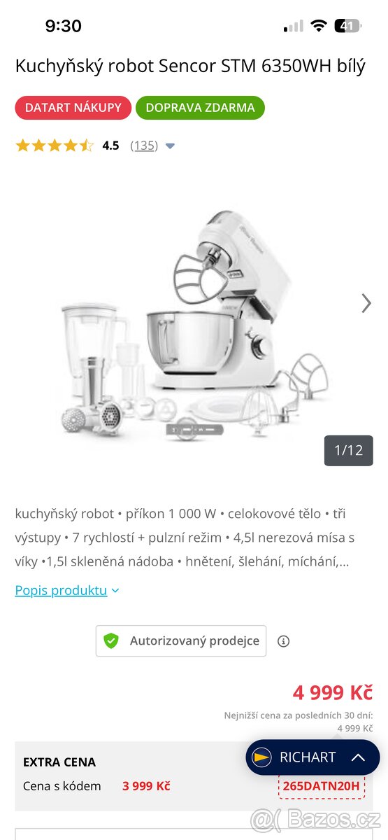Kuchyňský robot Sencor - 7