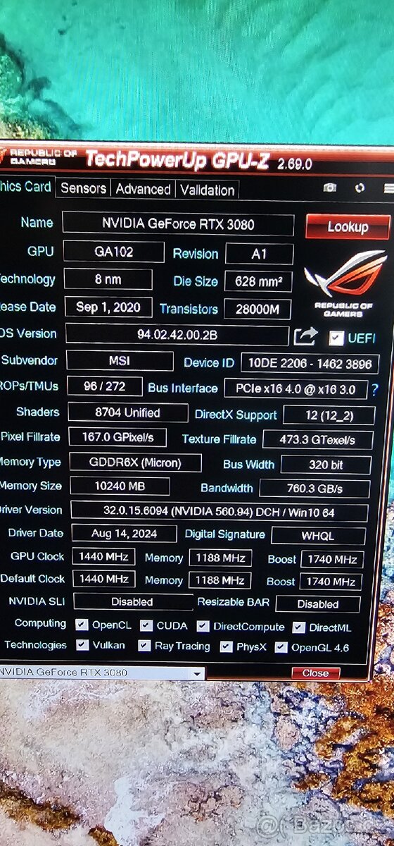 MSI GeForce RTX 3080 VENTUS 3X 10G - 7