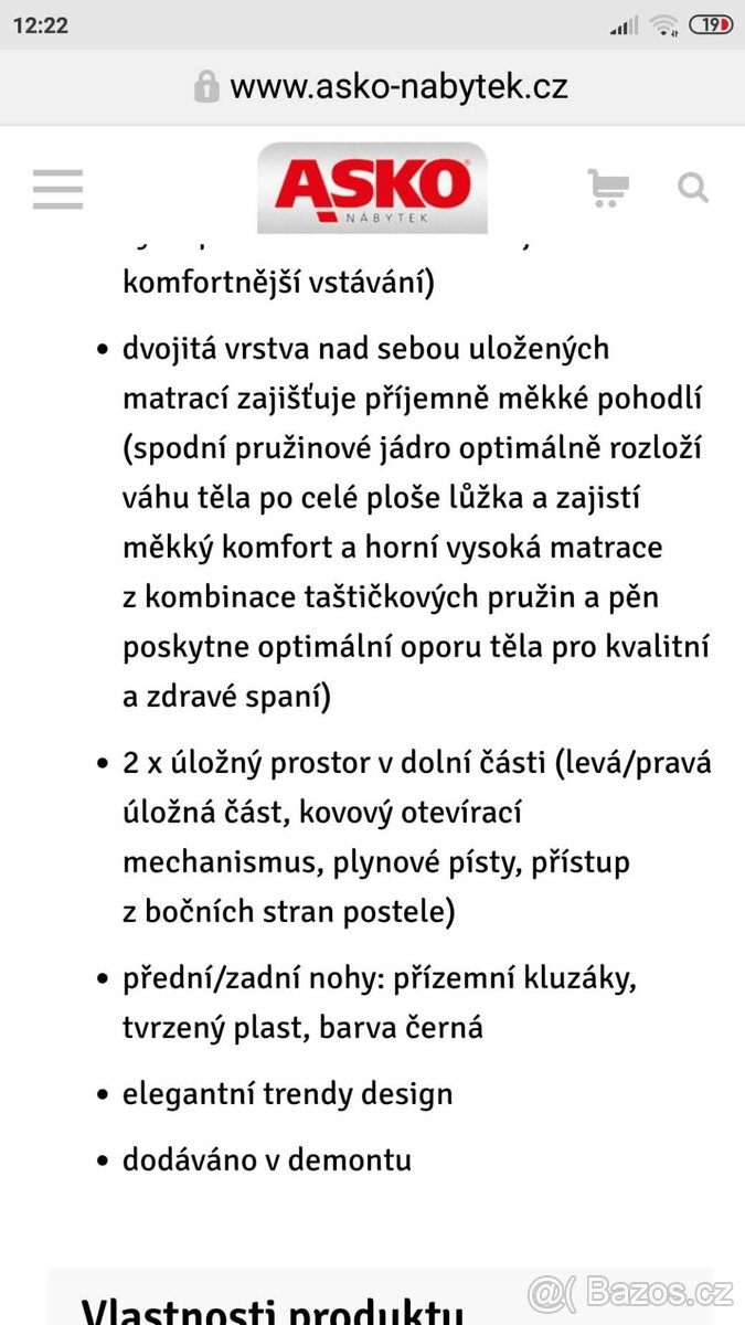 Manželská postel 180 x 200 prodej - 7