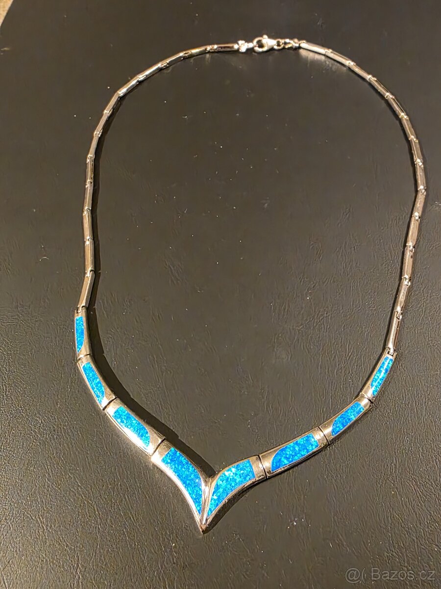 Stribrna souprava s opalem - 7