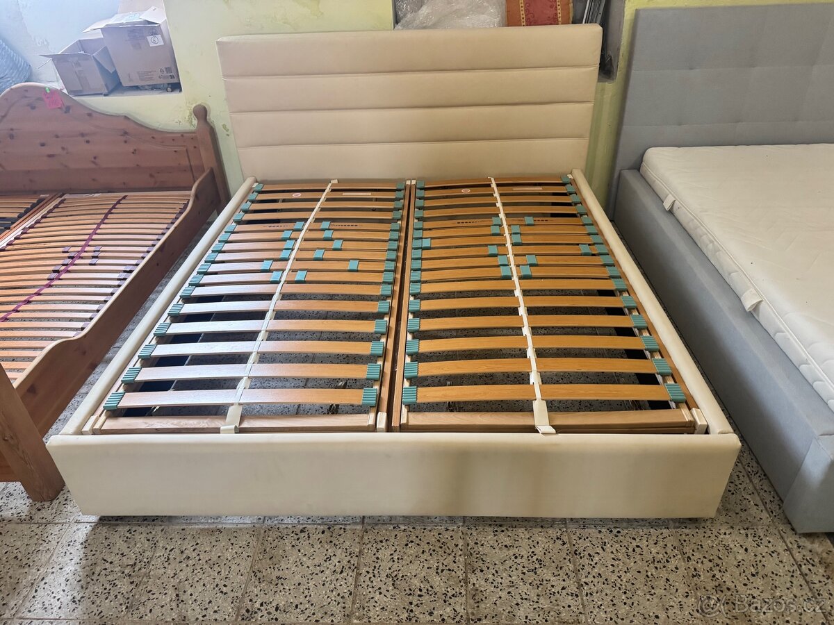 AKCE NOVÁ Kožená postel-letiště 180x200 komplet - 7