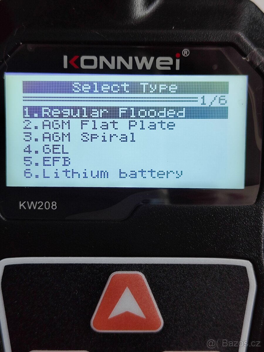 Tester autobaterie KONNWEI KW208. - 7