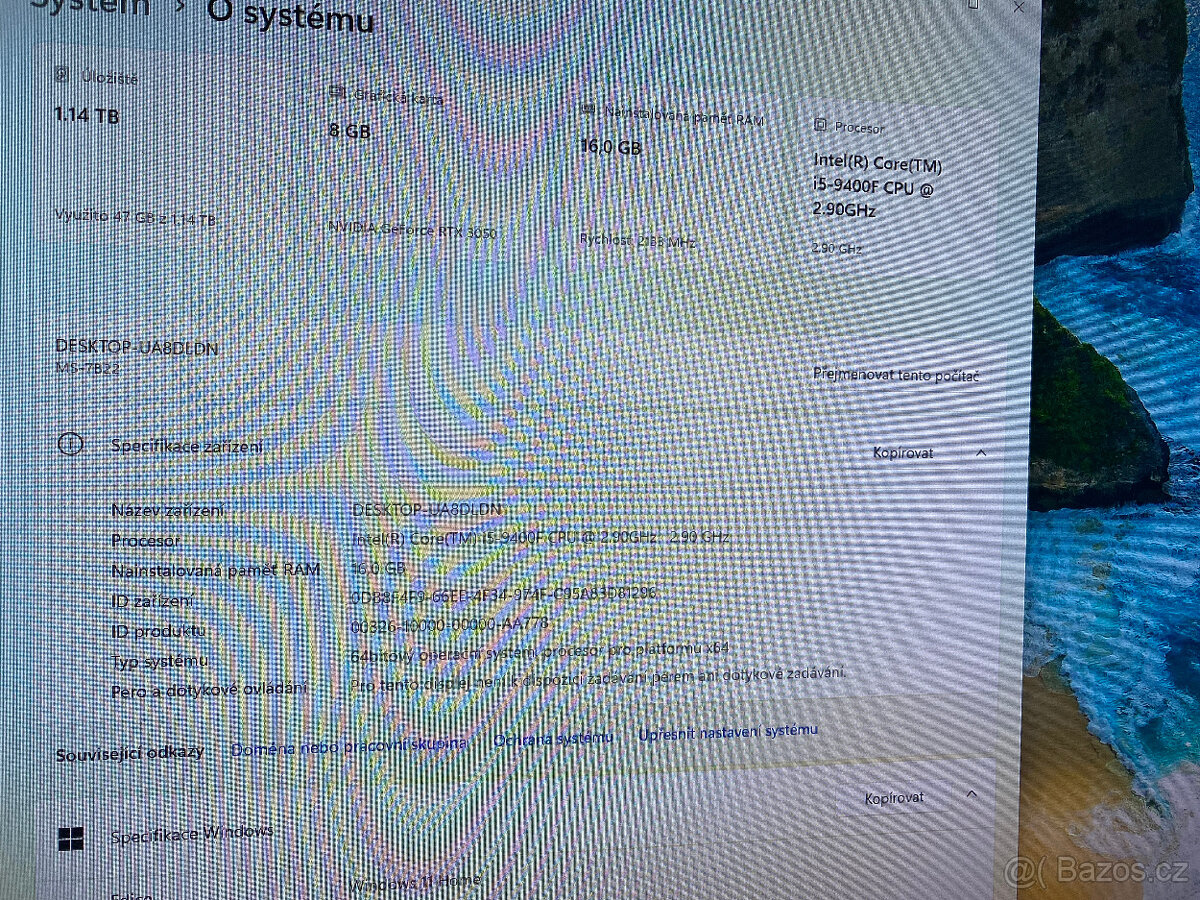 Herní PC - i5 9400F, 16gb ddr4, RTX3050 8gb, ssd - 7