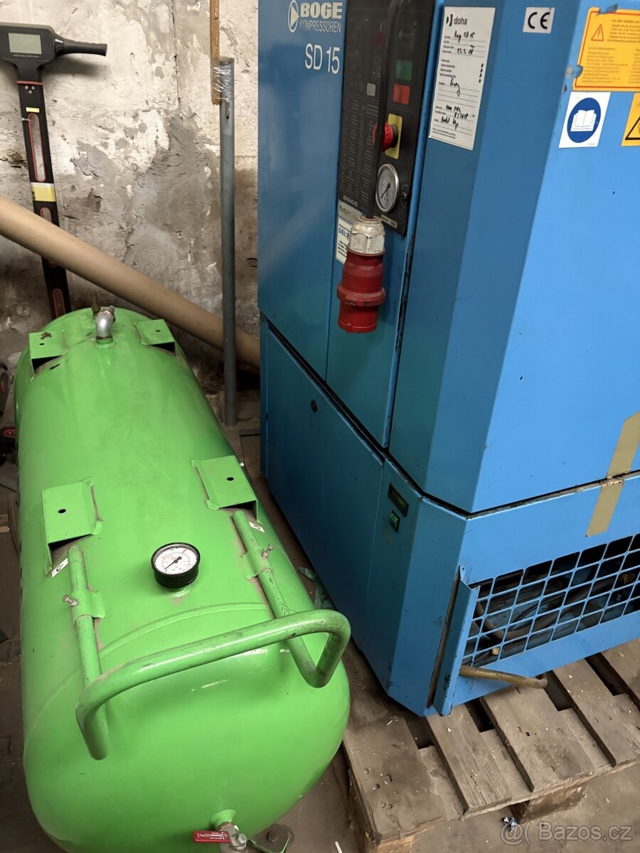 Kompresor BOGE SD 15 + nádrž Bert E.50 - 7