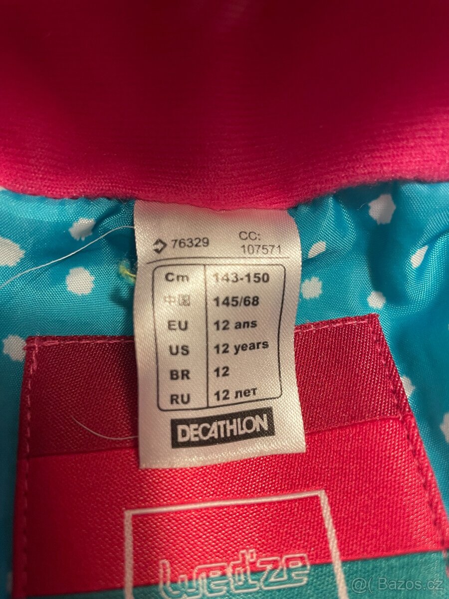 Dívčí zimní lyžařská bunda WEDZE vel.143-150 lok. Prostějov - 7