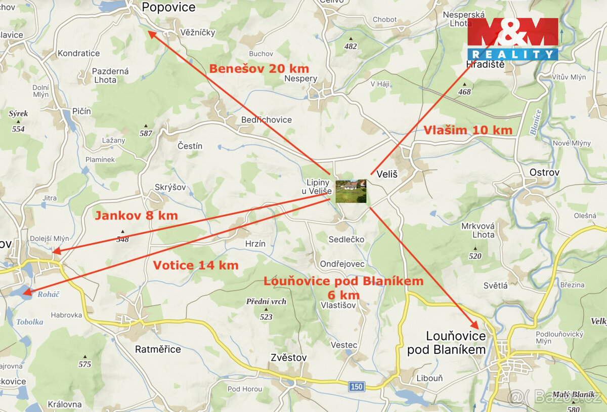 Prodej pozemku pro výstavbu, 802 m², Lipiny u Veliše - 7