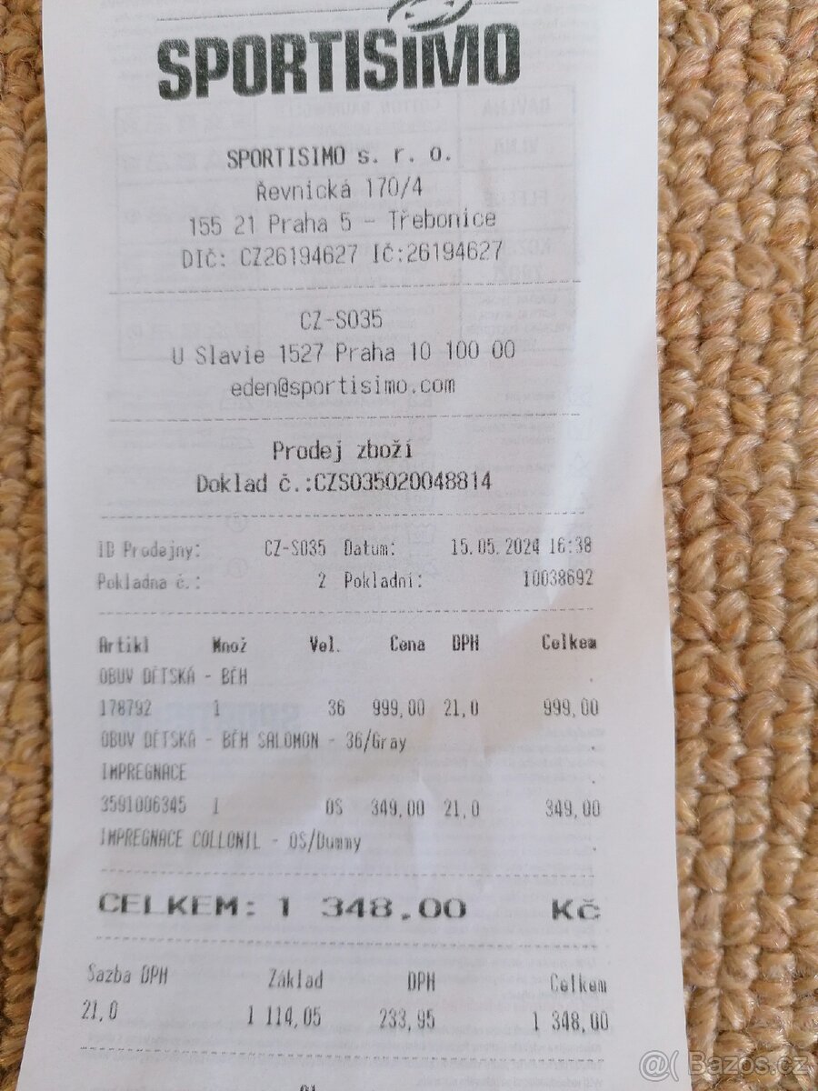 Modrá dětská běžecká obuv Salomon, v. 36 - 7