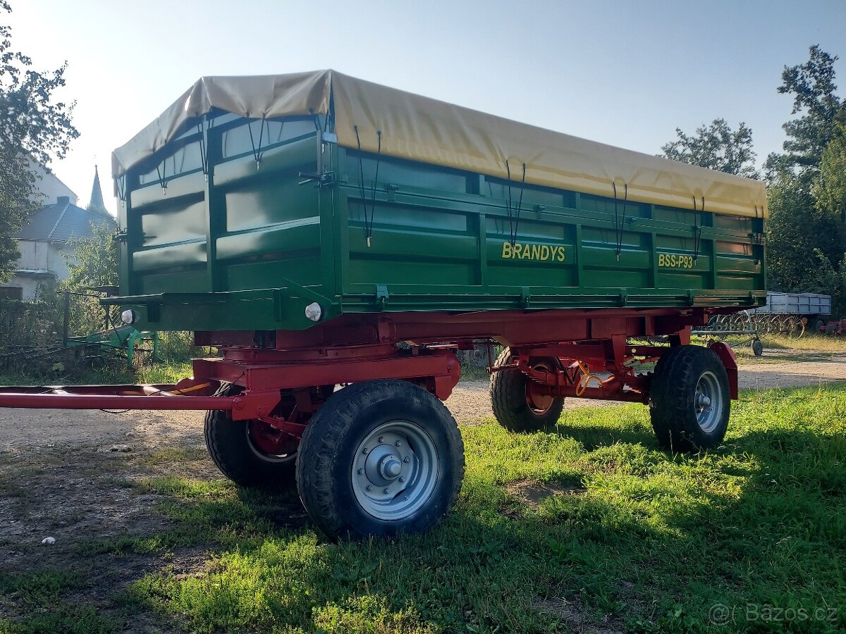 Prodám přívěs za traktor BSS P93 Autovlek 9t vlek vlečka - 7