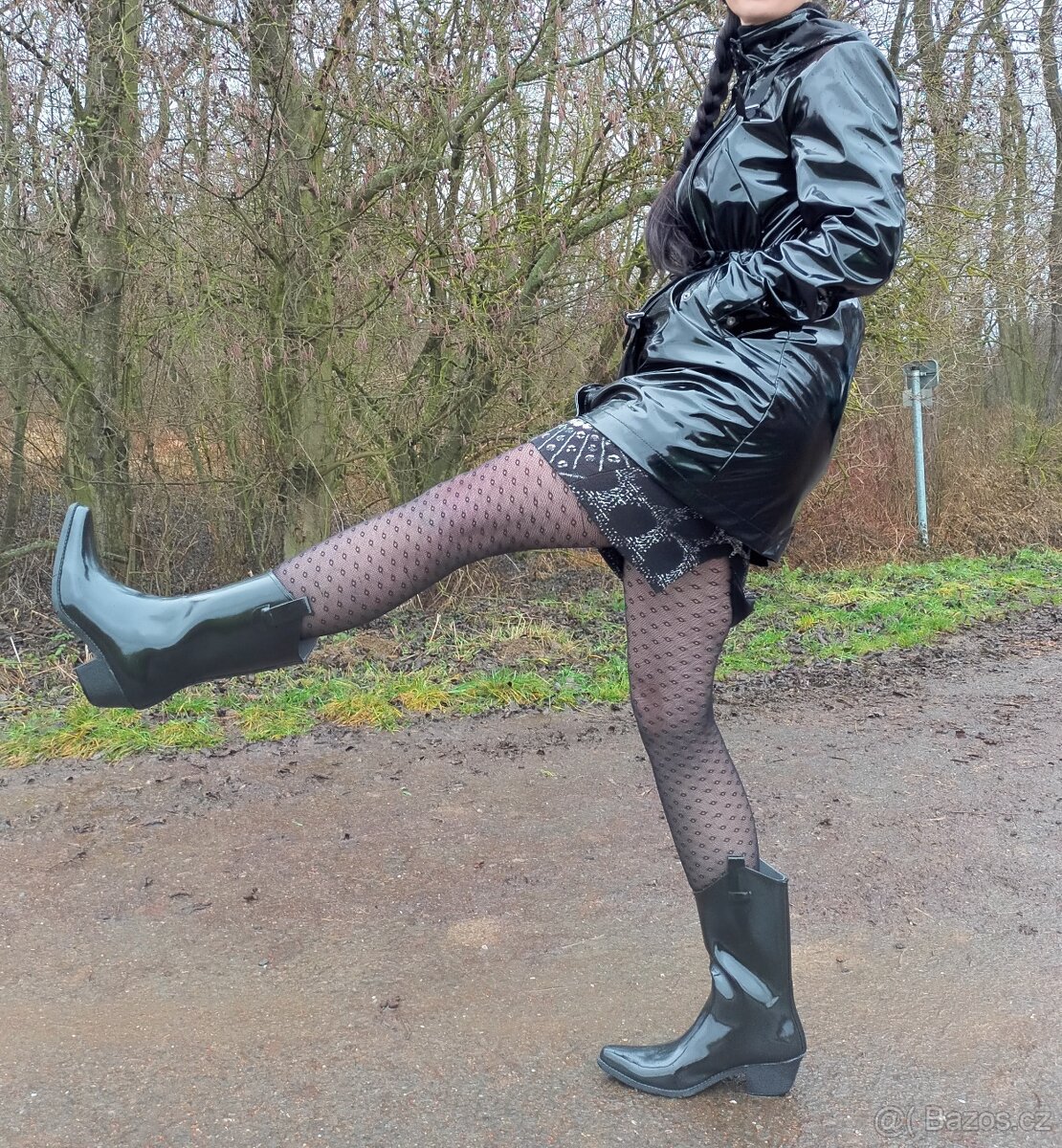 Dámské gumové kovbojské holínky - 7