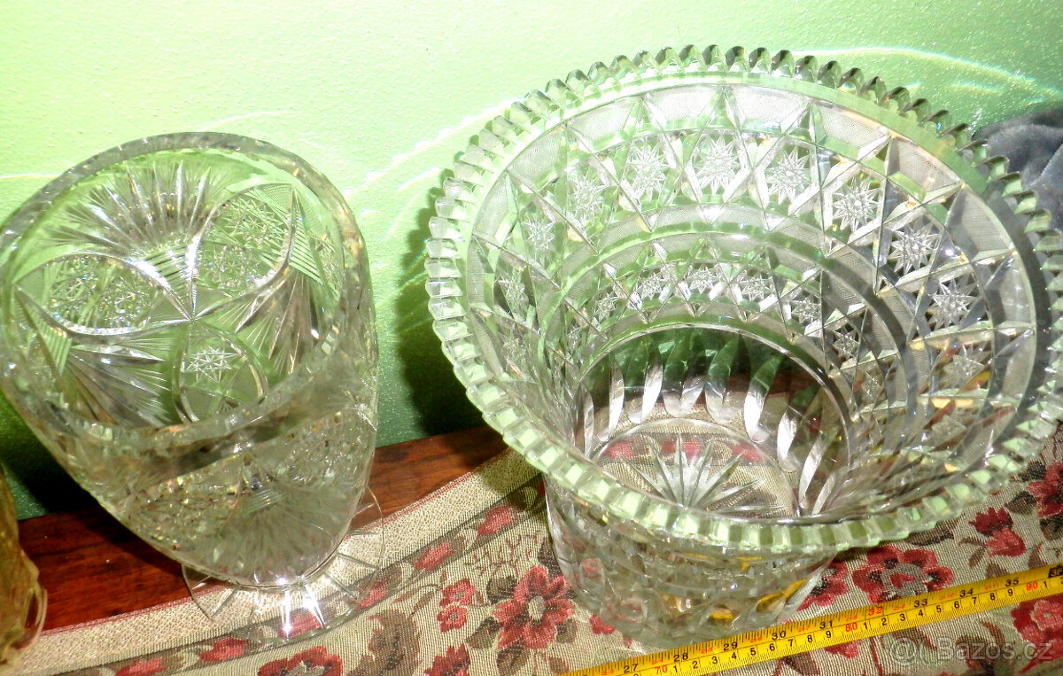 Váza skleněná masivní - více druhů - 7