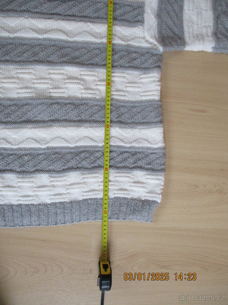 Pánský ručně pletený svetr M-L - 7