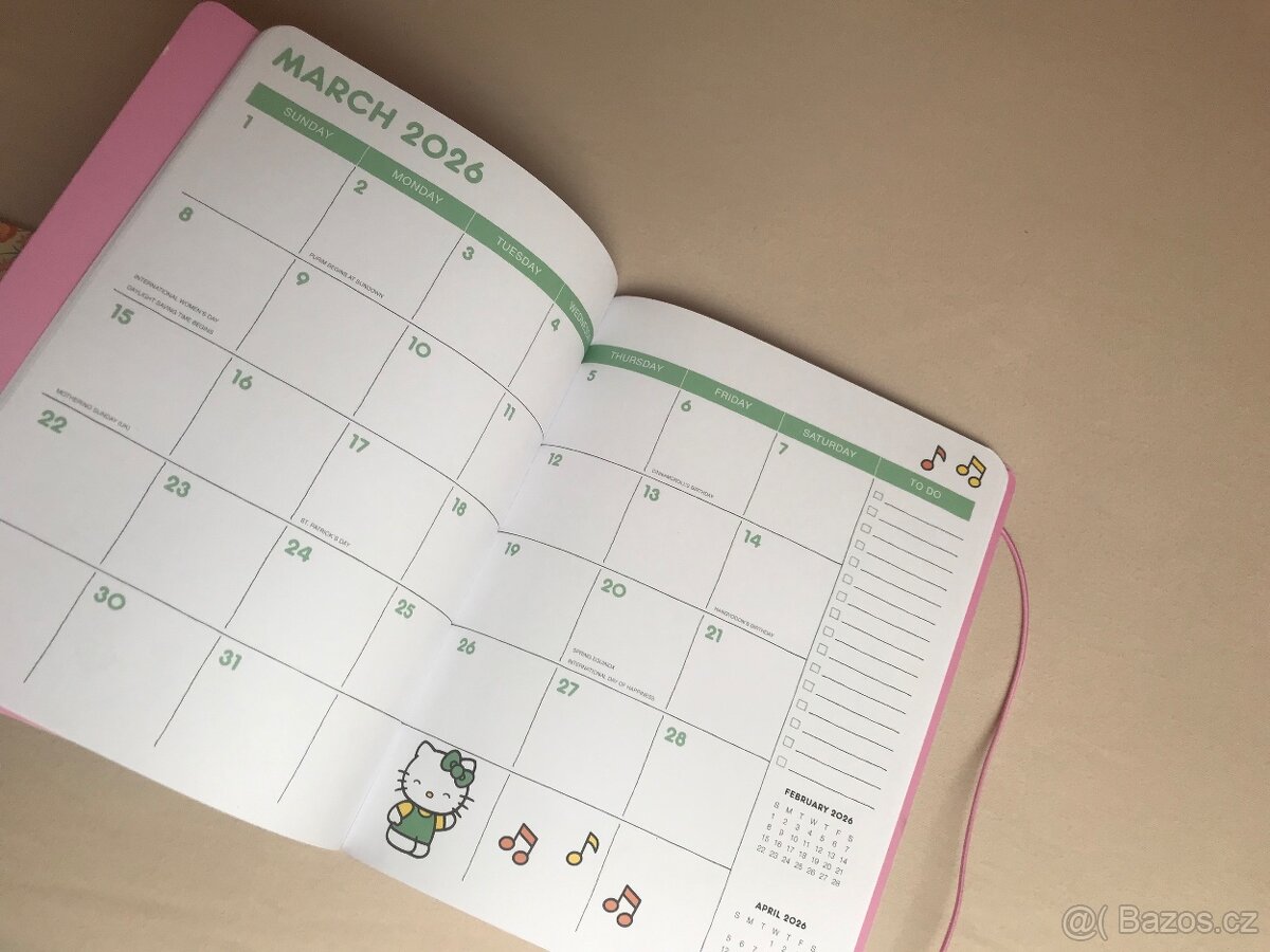 Hello Kitty Dětské měsíční diáře 2026 - 7