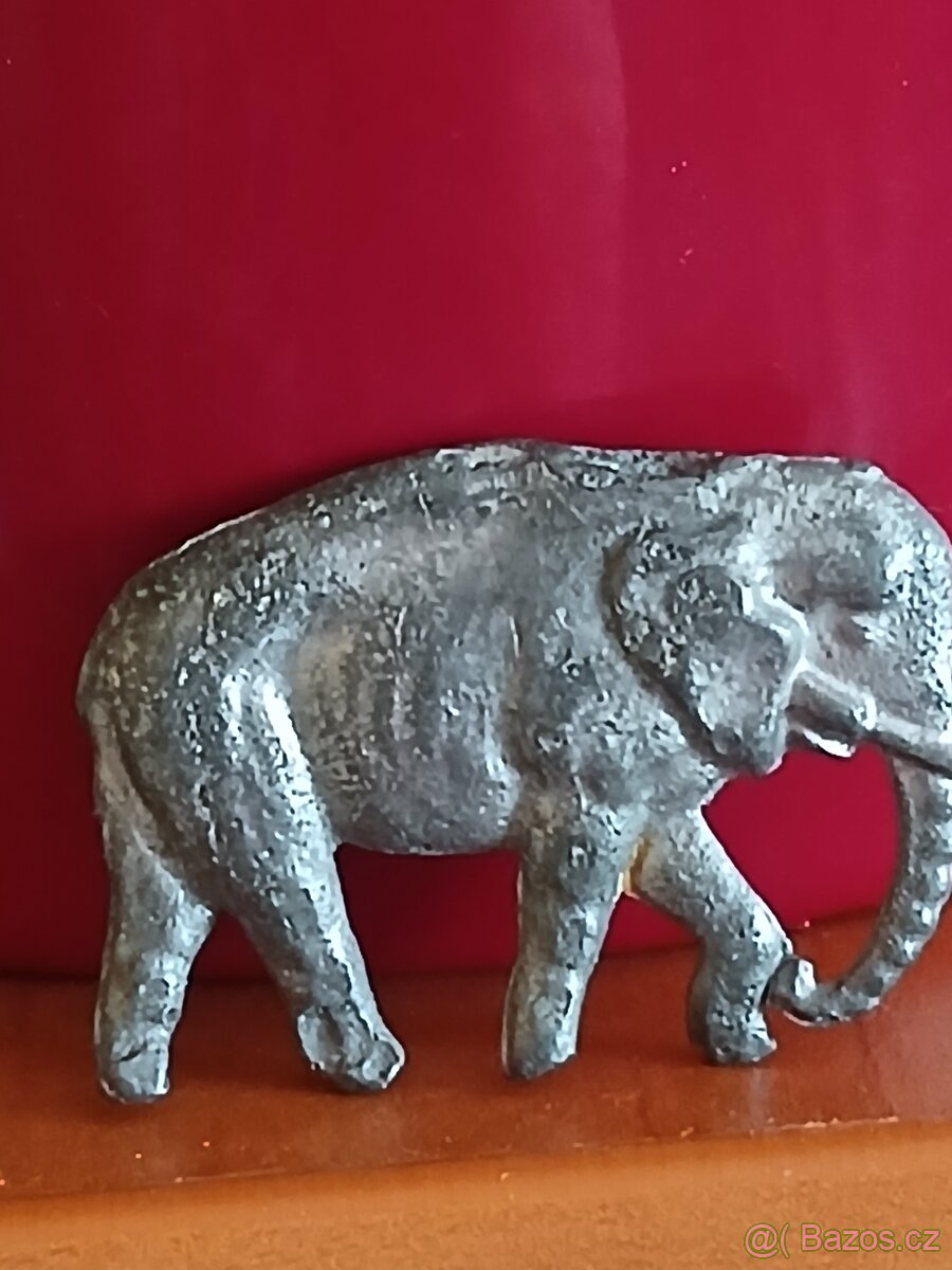 Retro cínový malý sloník - 7