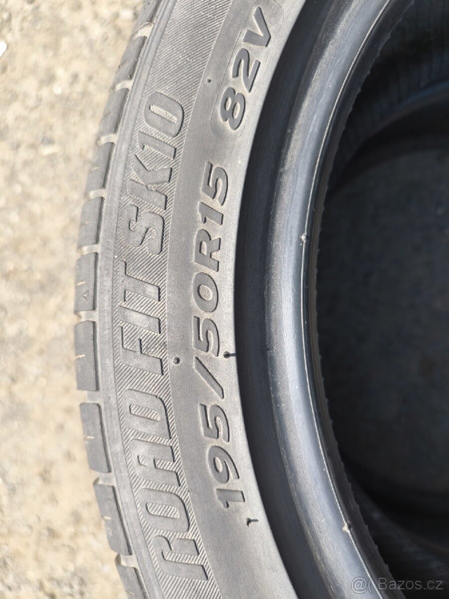PRODÁM 2 KS LETNÍ PNEU KINGSTAR 195/50/15 - 7