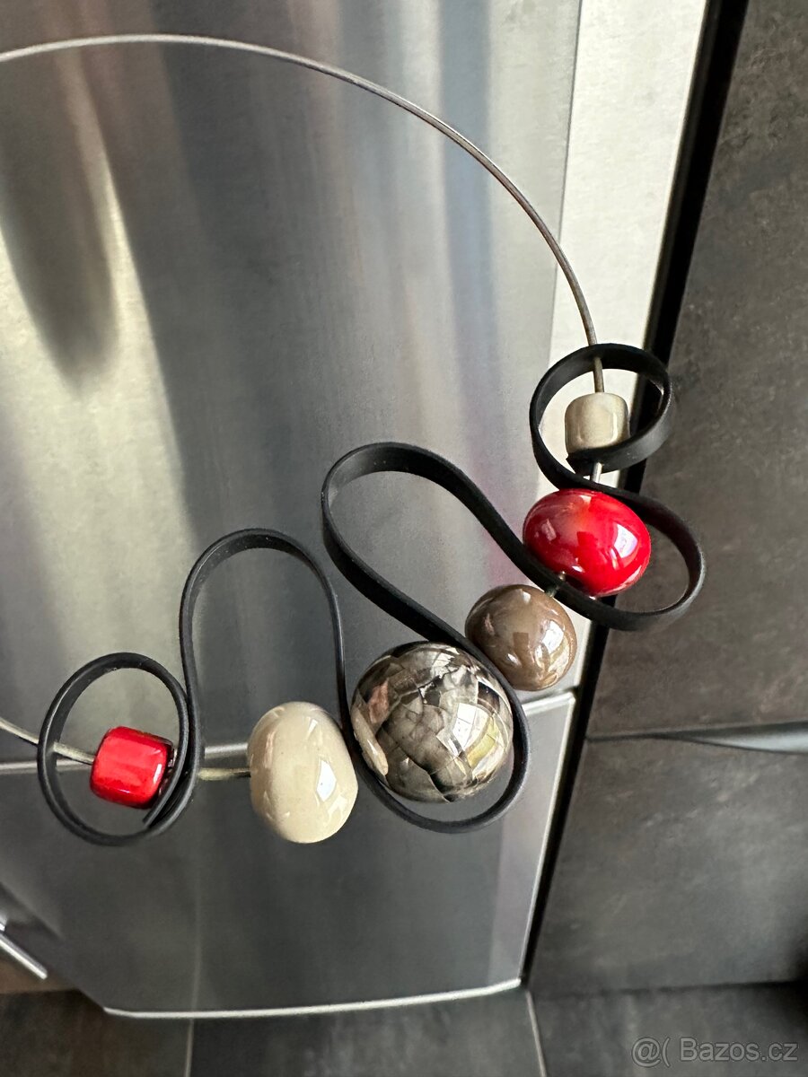 Náhrdelník s náramkem -Set šperků handwork Itálie - 7