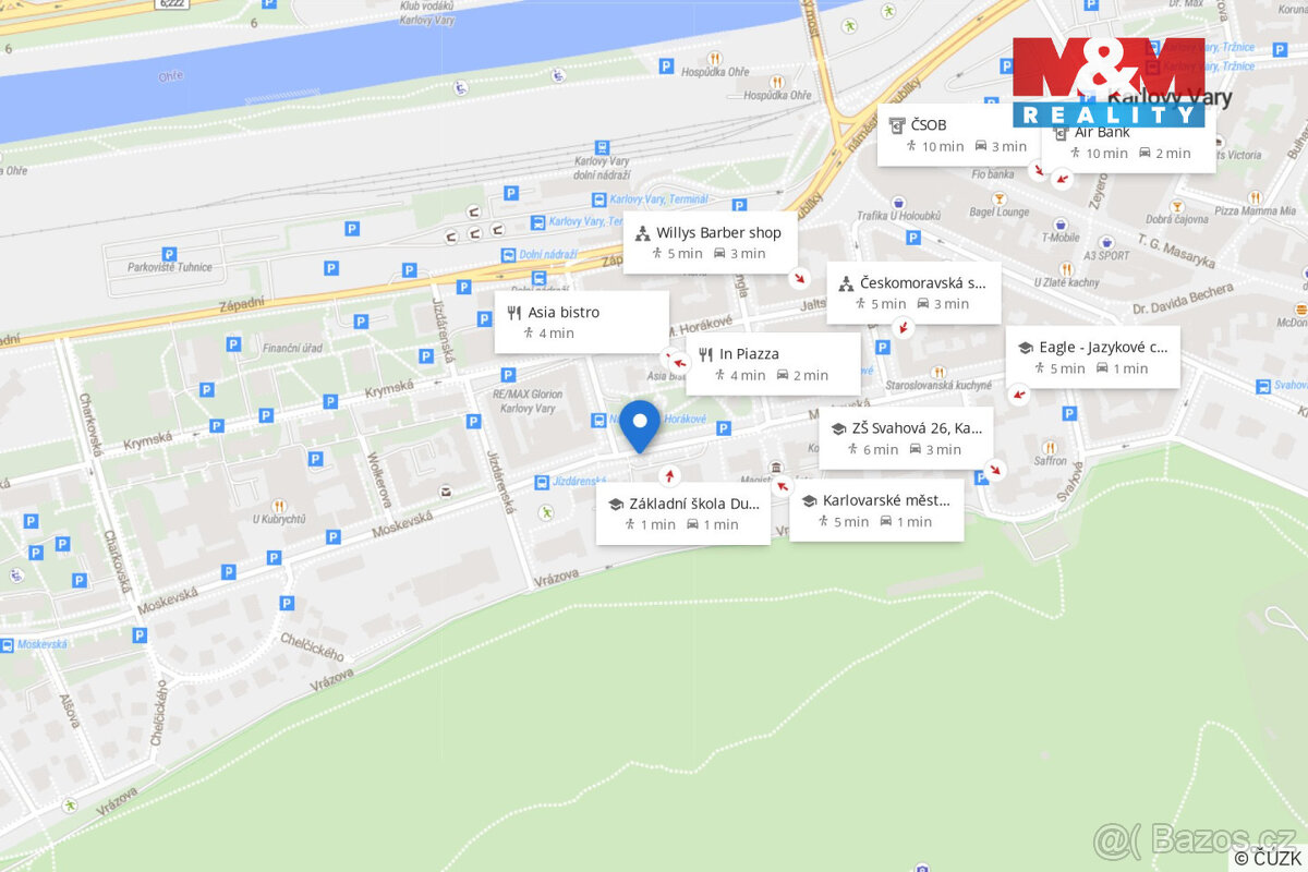 Pronájem obchod a služby, 70 m², Karlovy Vary, ul. Moskevská - 7