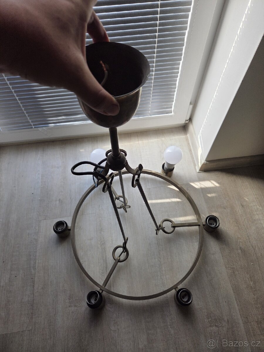 Starozitny mosazný lustr - 7