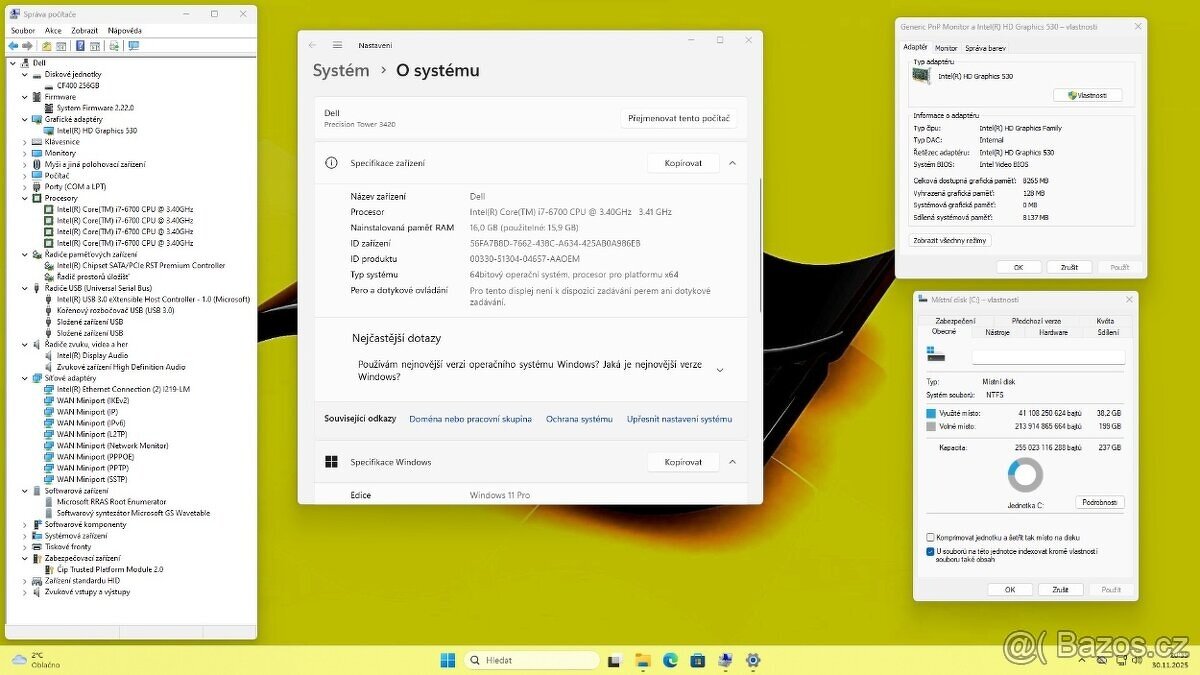 DELL PRECISION 3420 SFF /i7-6700/16GB/SSD256GB/WIN11/ZÁRUKA - 7