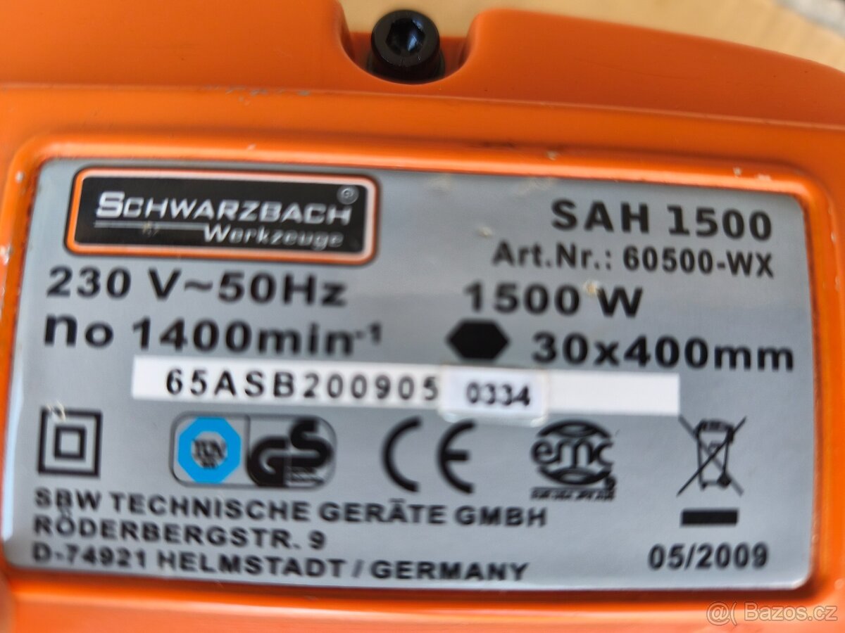 Prodám Demoliční kladivo Schwarzbach SAH 1500 -50 J. - 7