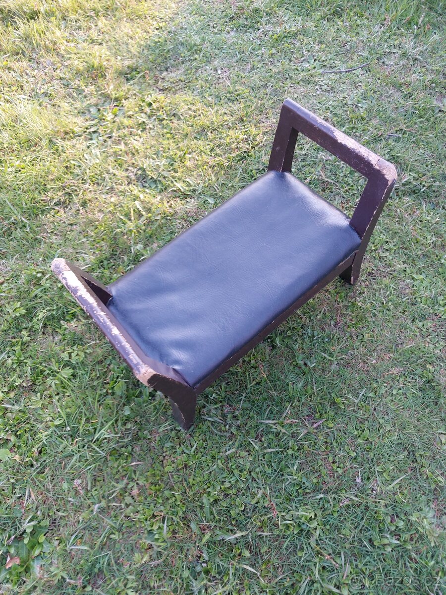 Starožitná retro dřevěná stolička - 7