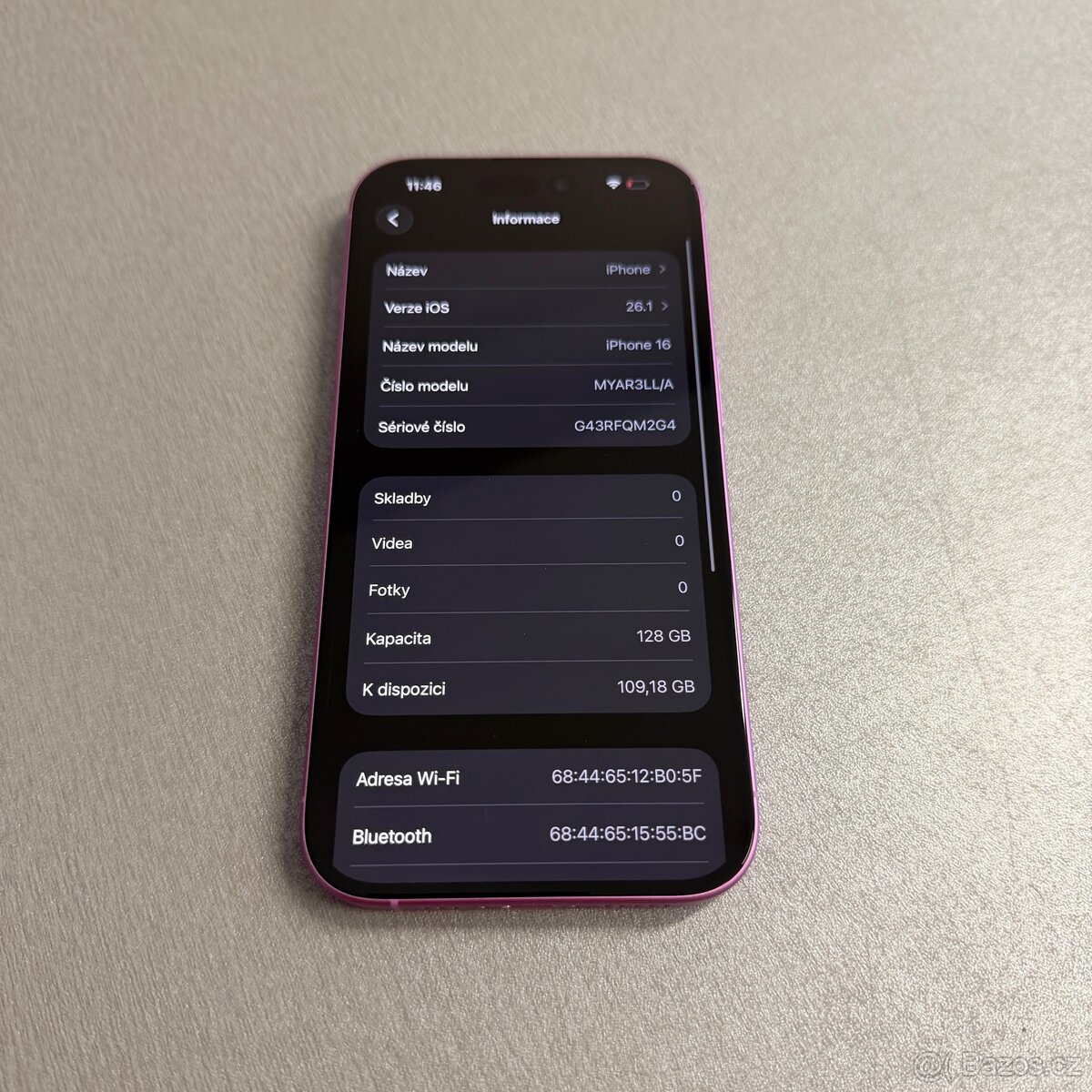 Nový iPhone 16 128GB růžový, bez škrábance, rok záruka - 7