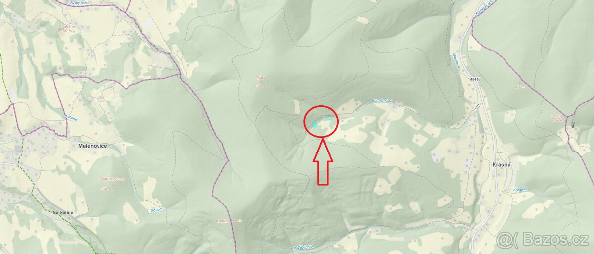 Prodám lesní pozemky v k.ú. Krásná pod Lysou Horou - 7