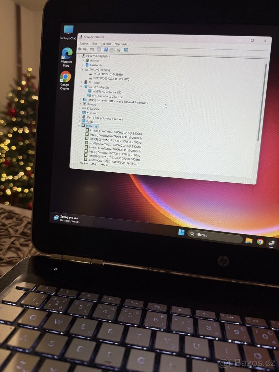 Prodám herní notebook HP Pavilion Gaming 15-bc202nc - 7