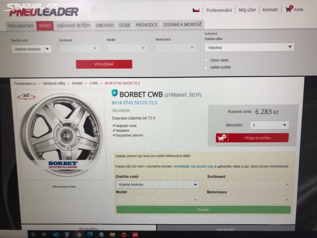 Alu kola 18" Borbet CWB rozteč 5x120 PC 25000kč - 7