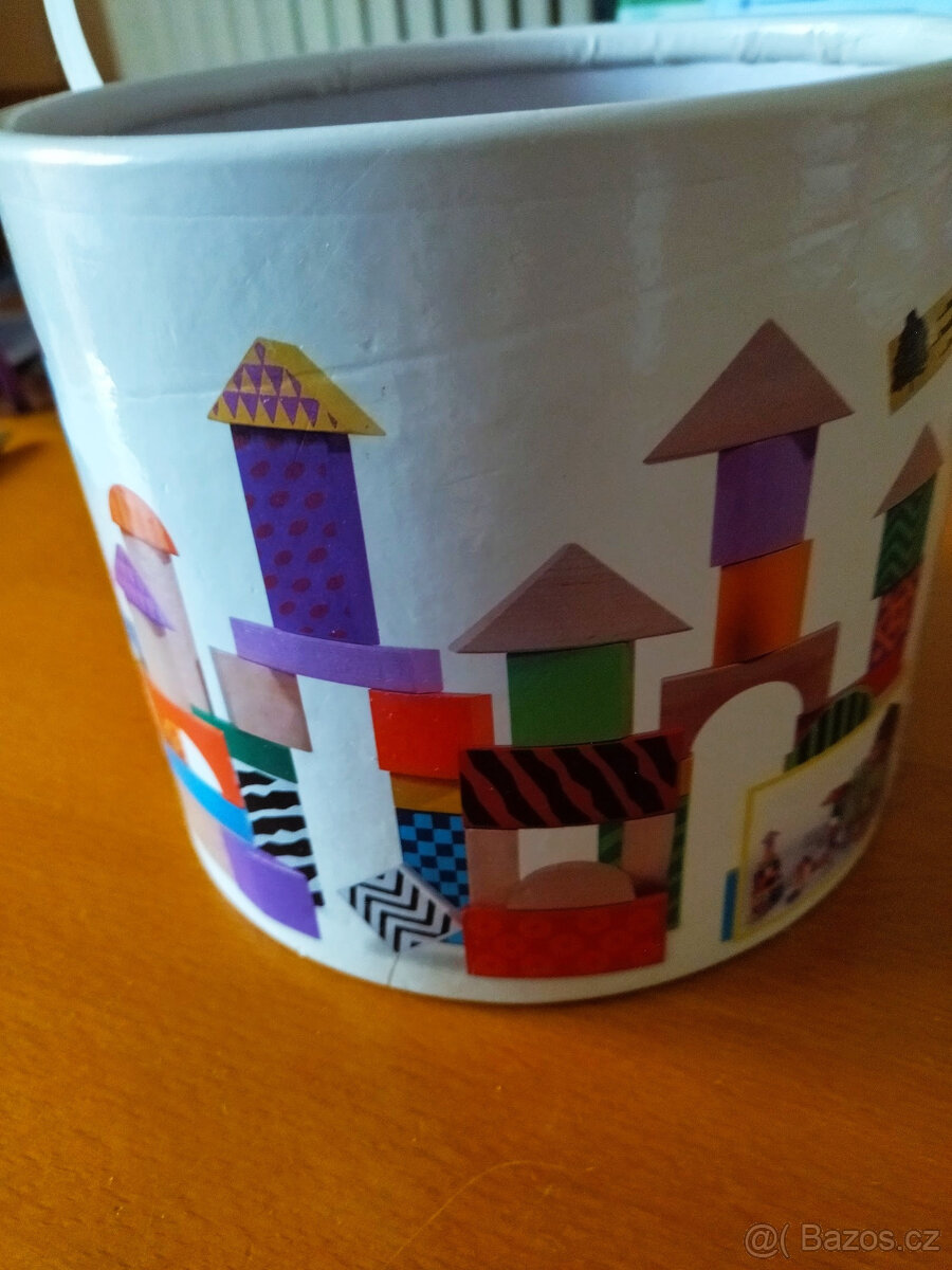 Retro dřevěné kostky,domino, hlavolam, zvuky zvířat,lego - 7