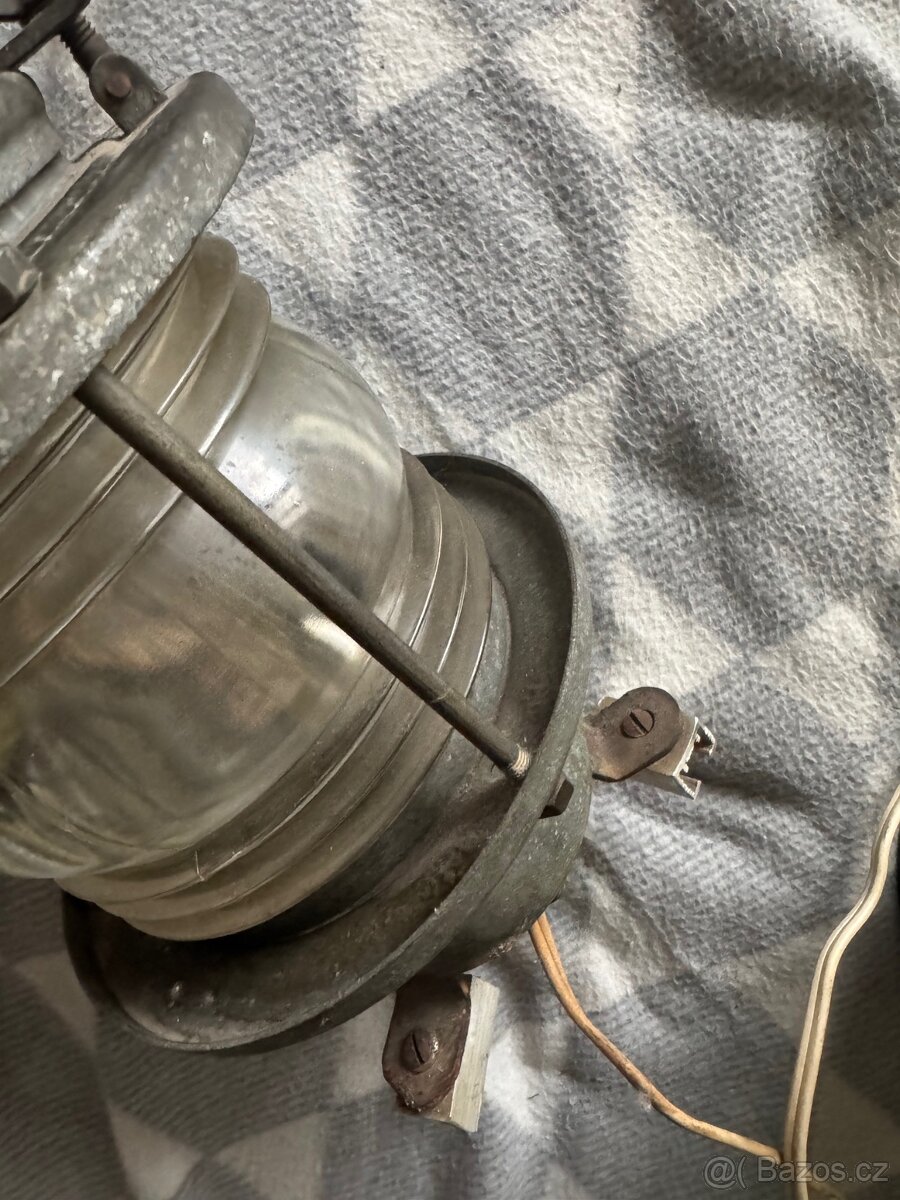 dvě staré lodní lampy funkční-nabídněte - 7