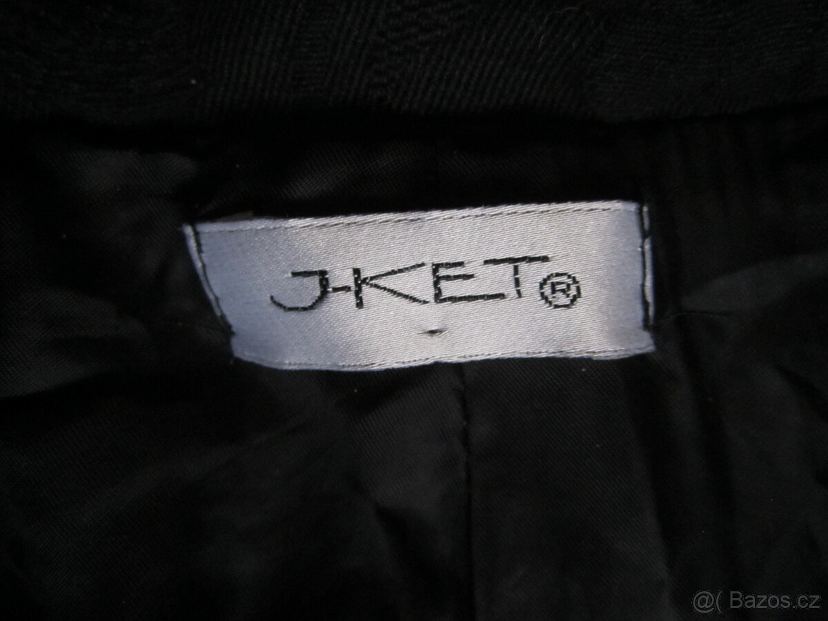 Podzimní černý kabát délka 94 cm, vel. M/L, bavlna, Itálie - 7