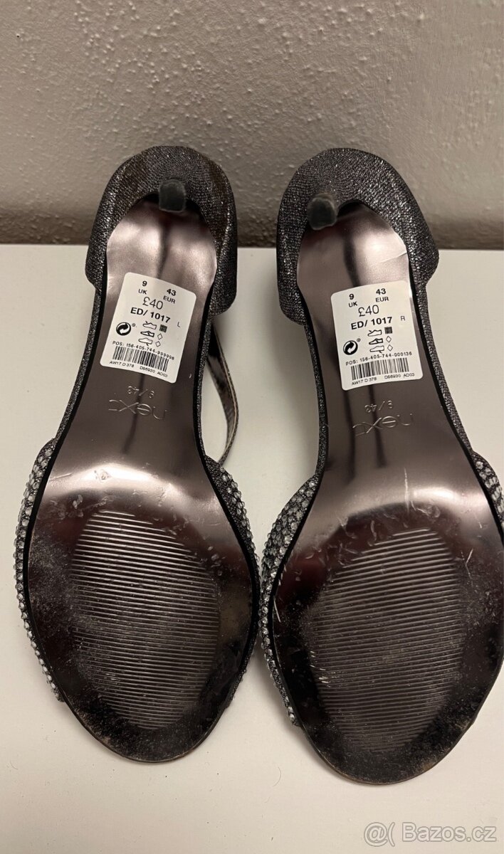 dámské třpytivé sandálky vel. 43 - 7