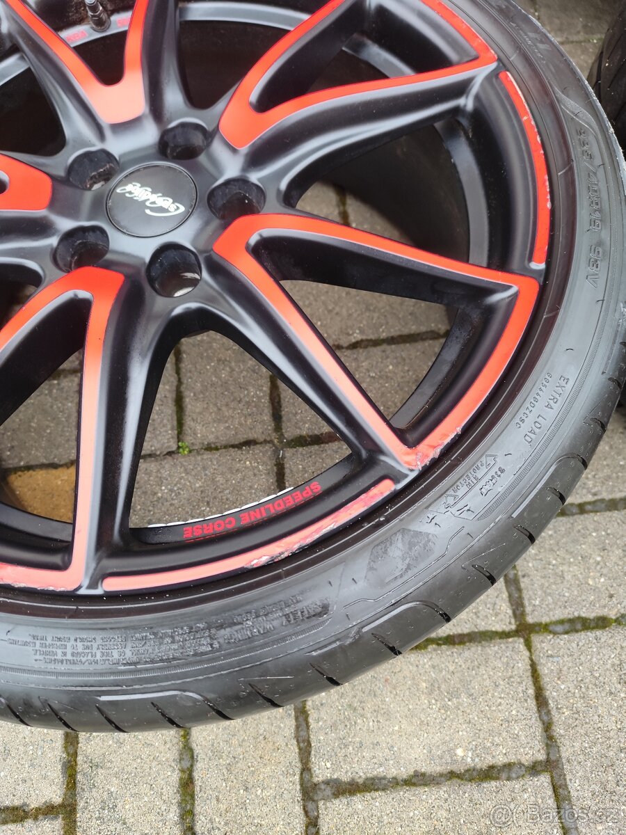 ALU 5x114.3 r19 RONAL + PNEU - PĚKNÁ SADA - 7