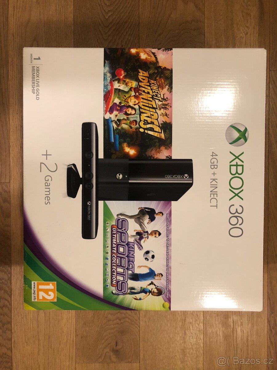 XBOX 360, 4 GB, KINECT + 7 HER - 7