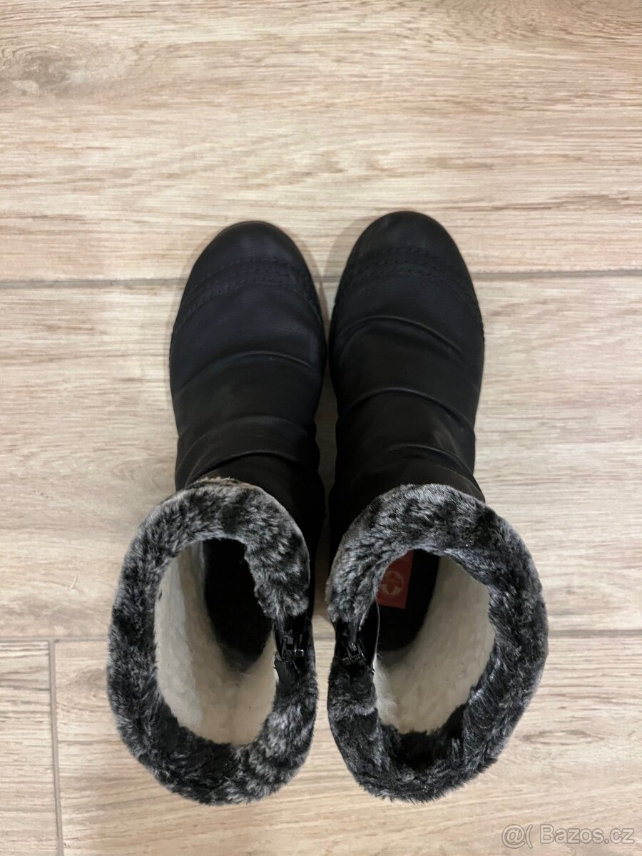 Boty Rieker zimní kožené vel. 39-40 - 7