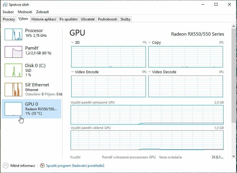 POČÍTAČ 2GB RAM, 240GB SSD, RX550 PENTIUM E6600 - 7