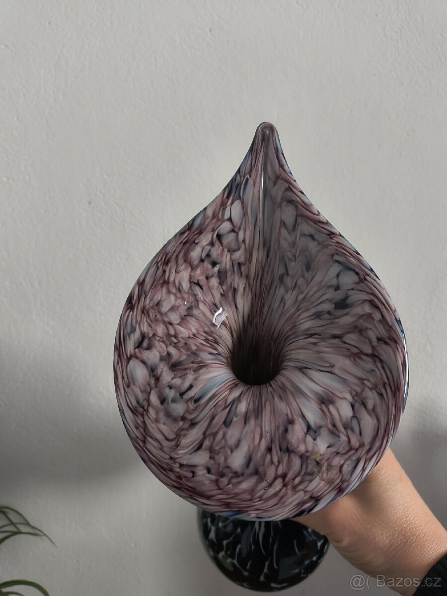 Vintage skleněná váza - 7