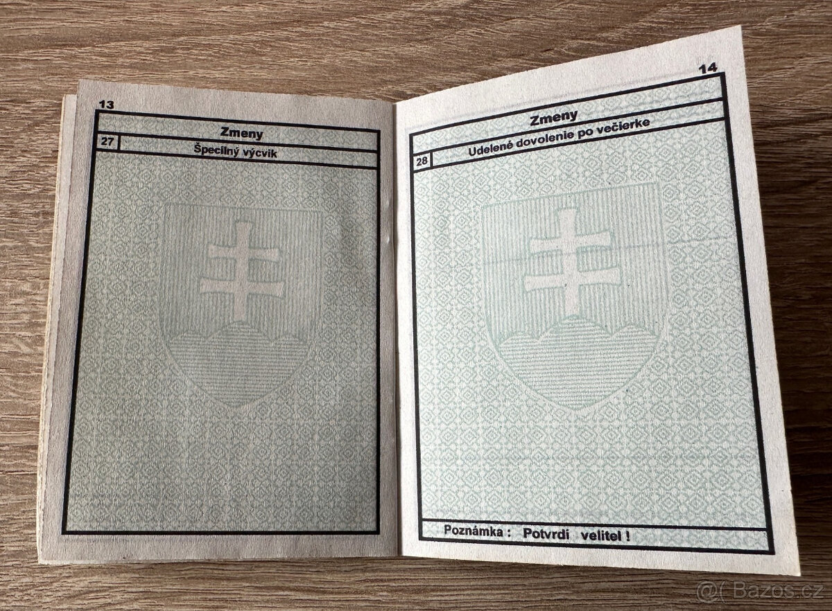 vojenský preukaz průkaz slovenský štát - 7