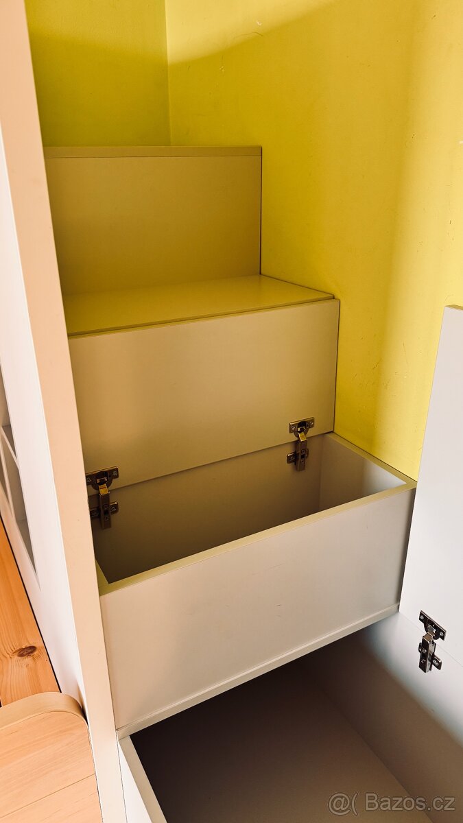 Dětský set (2x postel + schody s úložným prostorem). - 7