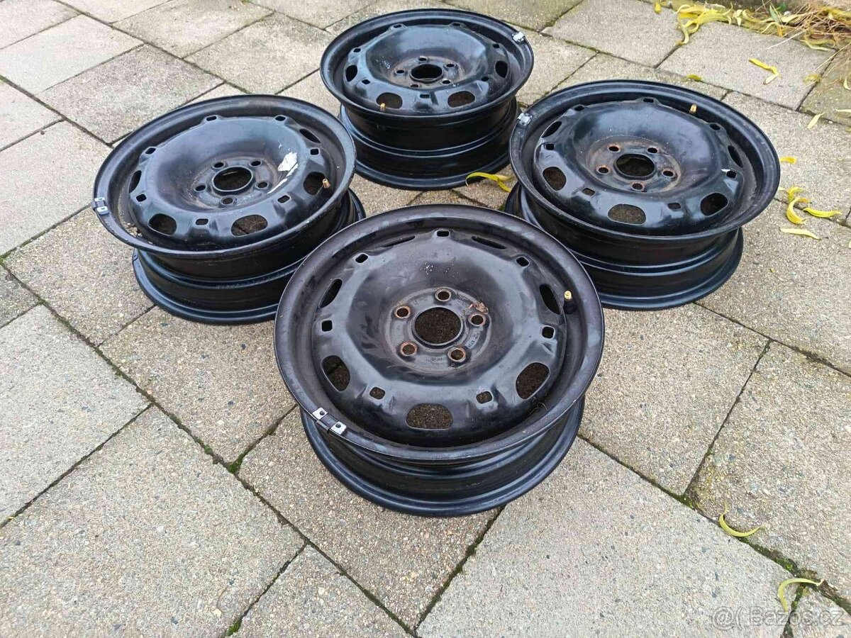 R14 disky plech 5x100, ET35, 5J....Nové - 7