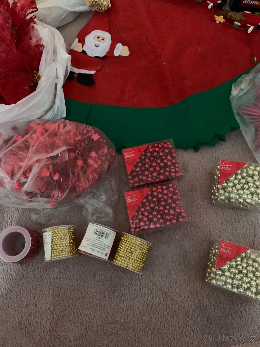 Vánoční dekorace: dřevěné ozdoby, slaměné, čert hand made - 7