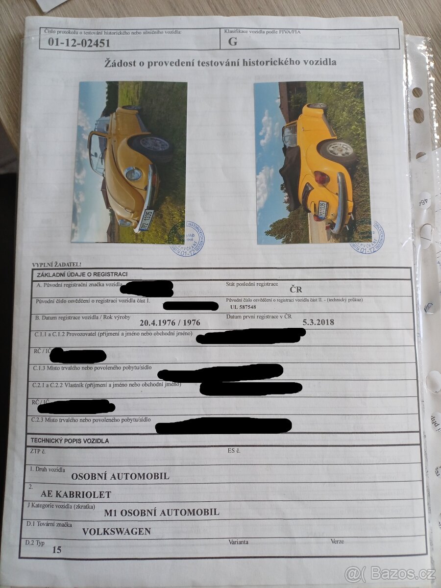 Prodám VW Brouk Cabrio - 7