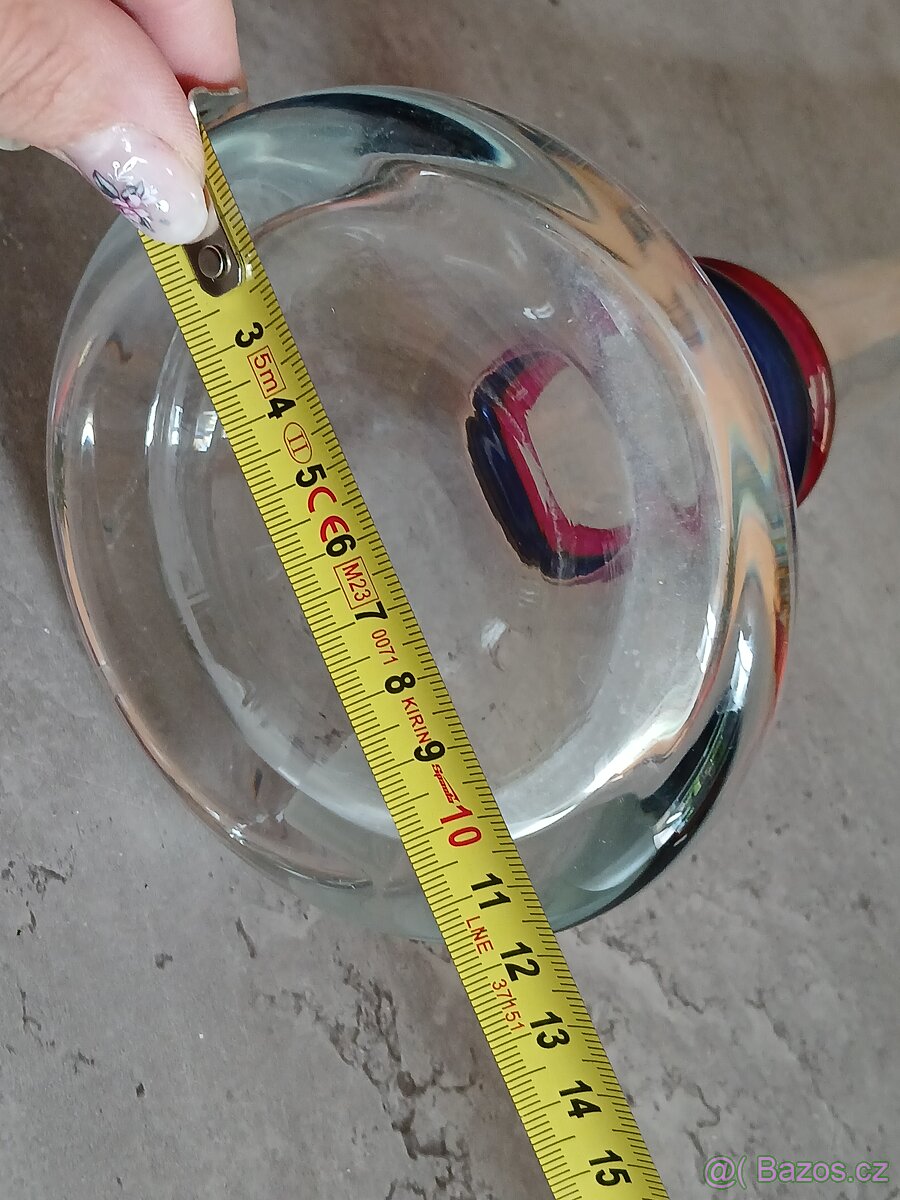 Štíhlá skleněná váza 36 cm - 7