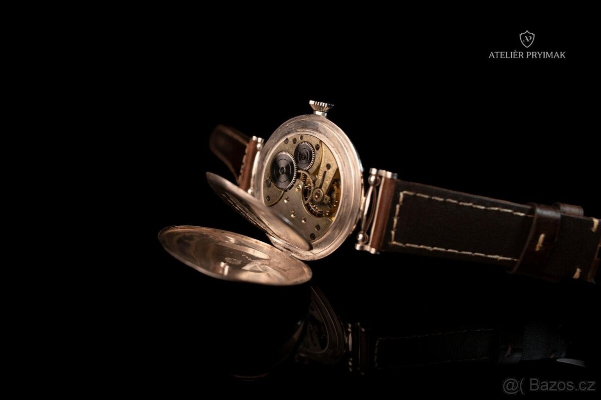 Starožitné stříbrné švýcarské hodinky OMEGA 1909 - 7